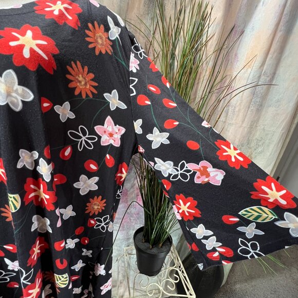 📌Cotton Blend Floral Long Tunic - Top Perfect Dressed with Leggings & Boots - Picture 5 of 13